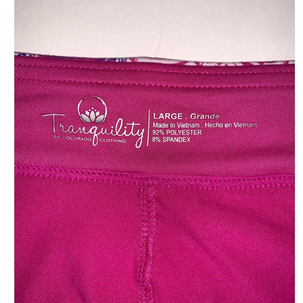 Tranquility by Colorado Clothing Pink Floral Mandala Athletic Skort Sz Lg - Picture 9 of 9